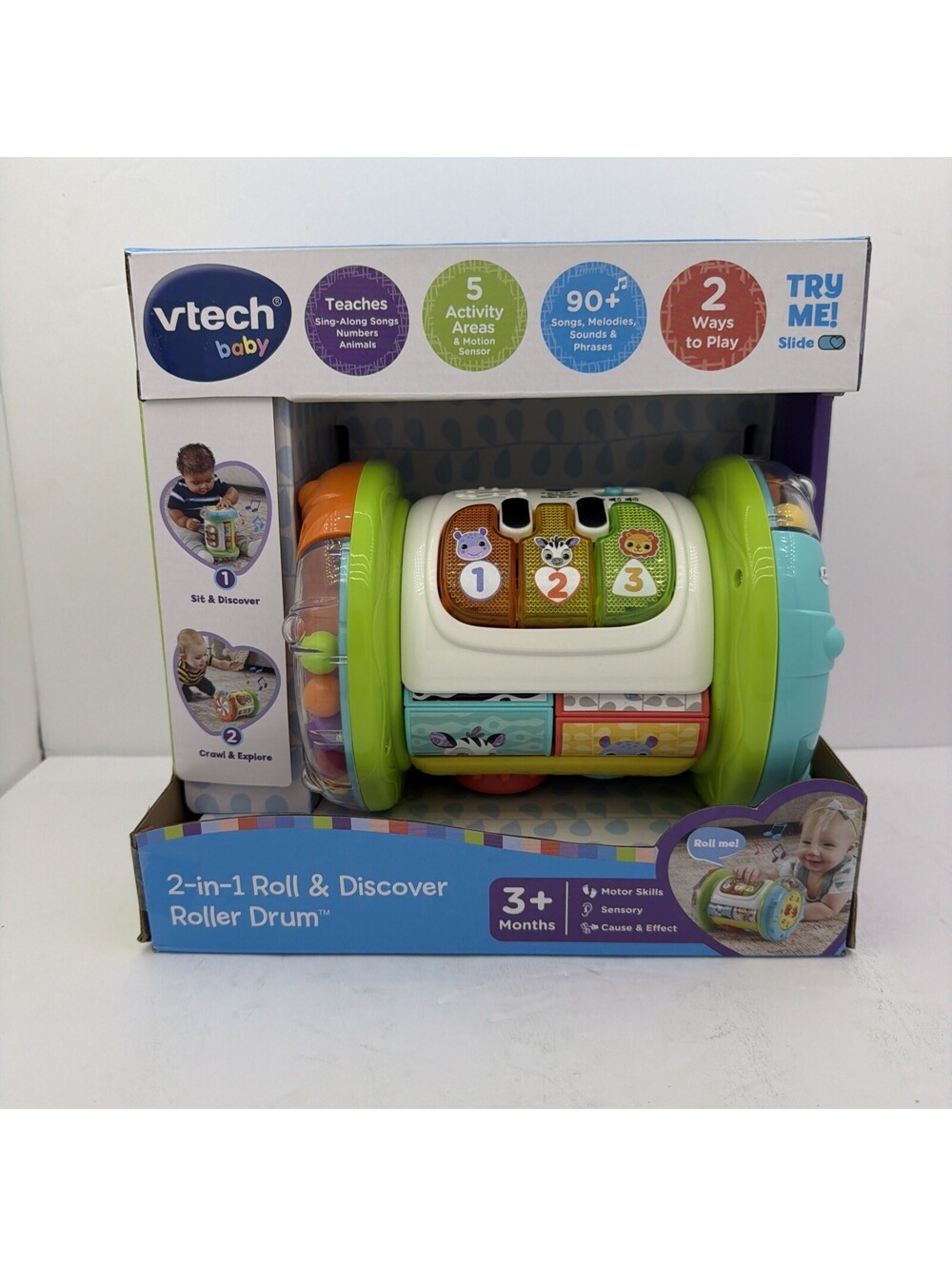VTech Baby 2-in-1 Roll And Discover Roller Drum New